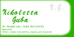 nikoletta guba business card